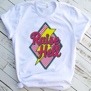 Raise Hell Western Tee Graphic Short Sleeve T-Shirt